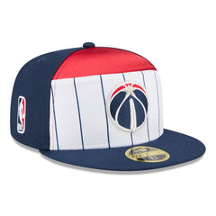 White/Navy Washington Wizards 2025 NBA Tip Off Split Panel 59FIFTY Fitted Hat | NBA