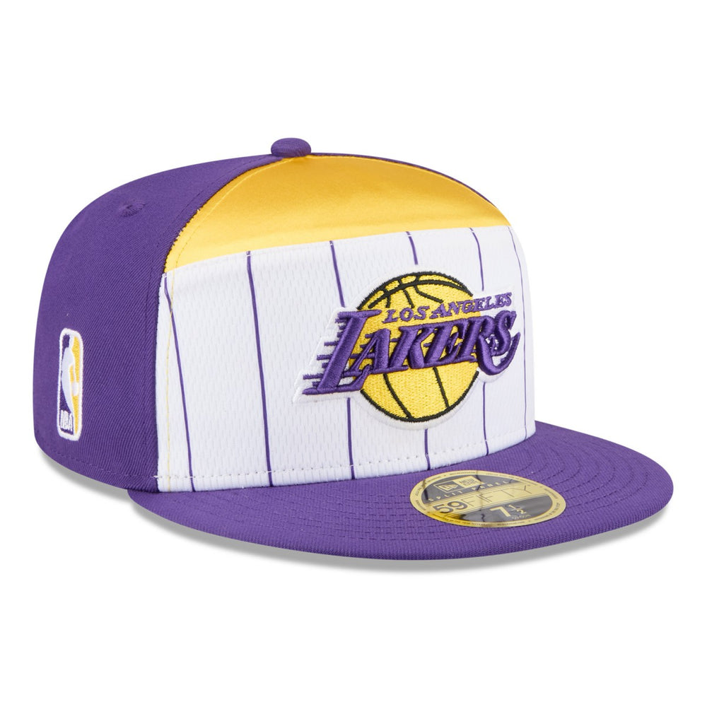 White/Purple Los Angeles Lakers 2025 NBA Tip Off Split Panel 59FIFTY Fitted Hat | NBA