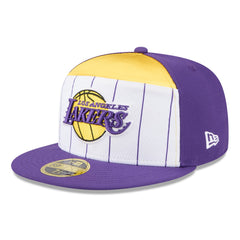 White/Purple Los Angeles Lakers 2025 NBA Tip Off Split Panel 59FIFTY Fitted Hat | NBA