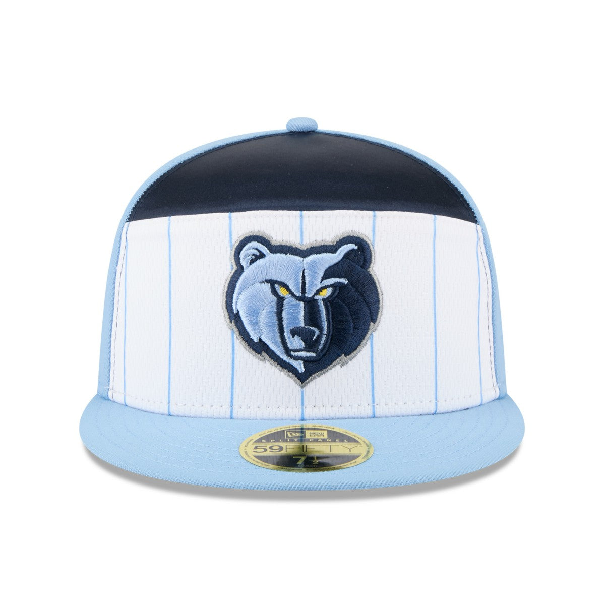 White/Light Blue Memphis Grizzlies 2025 NBA Tip Off Split Panel 59FIFTY Fitted Hat | NBA
