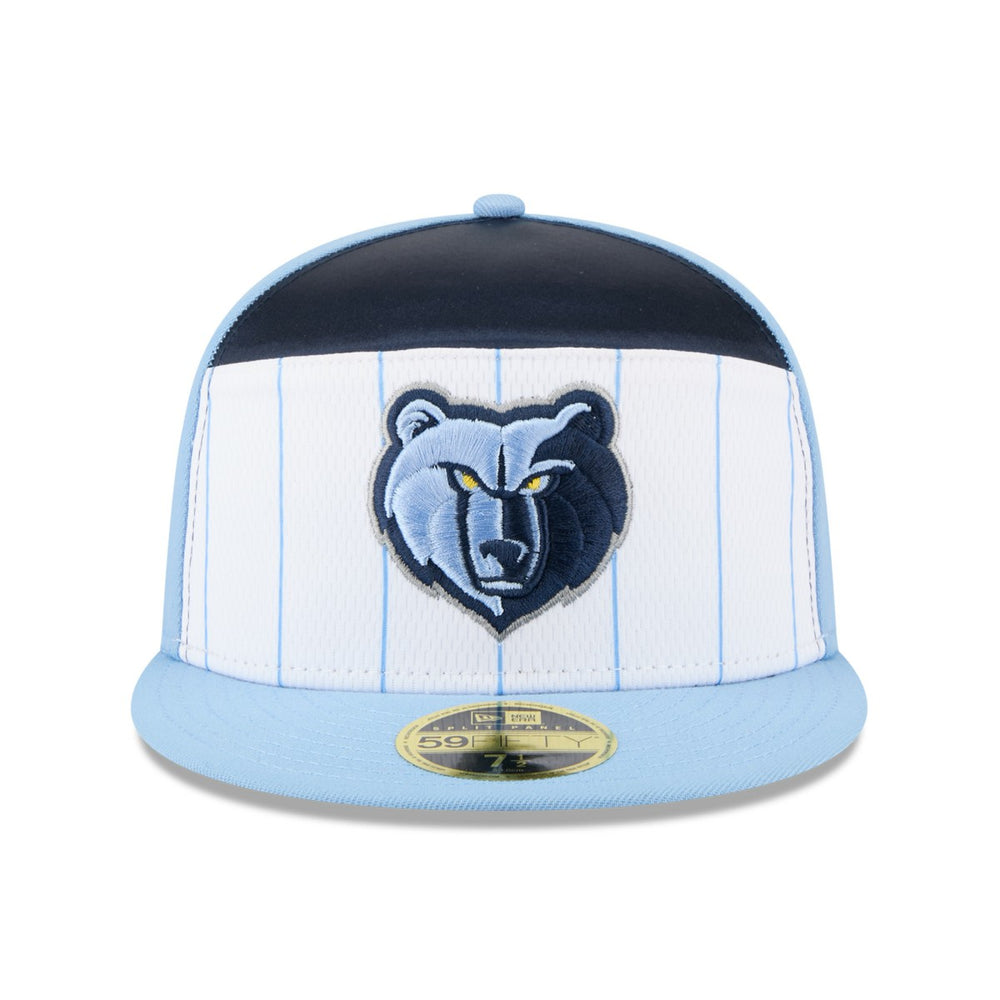 White/Light Blue Memphis Grizzlies 2025 NBA Tip Off Split Panel 59FIFTY Fitted Hat | NBA