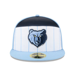 White/Light Blue Memphis Grizzlies 2025 NBA Tip Off Split Panel 59FIFTY Fitted Hat | NBA