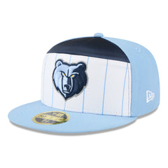 White/Light Blue Memphis Grizzlies 2025 NBA Tip Off Split Panel 59FIFTY Fitted Hat | NBA