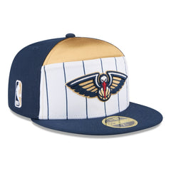 White/Navy New Orleans Pelicans 2025 NBA Tip Off Split Panel 59FIFTY Fitted Hat | NBA