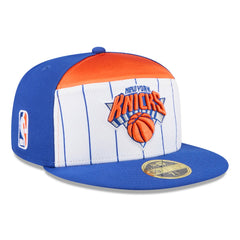 White/Blue New York Knicks 2025 NBA Tip Off Split Panel 59FIFTY Fitted Hat | NBA