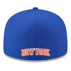 White/Blue New York Knicks 2025 NBA Tip Off Split Panel 59FIFTY Fitted Hat | NBA