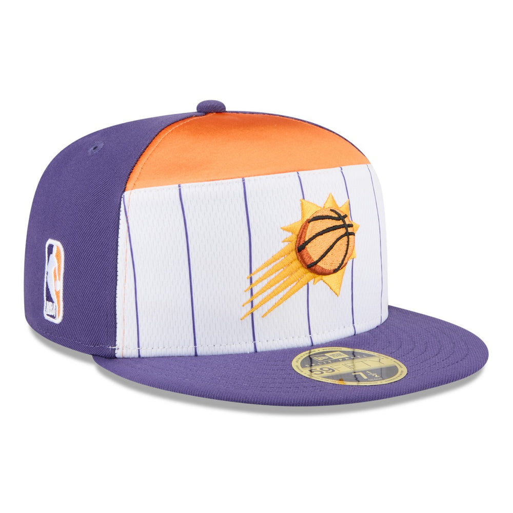 White/Purple Phoenix Suns 2025 NBA Tip Off Split Panel 59FIFTY Fitted Hat | NBA