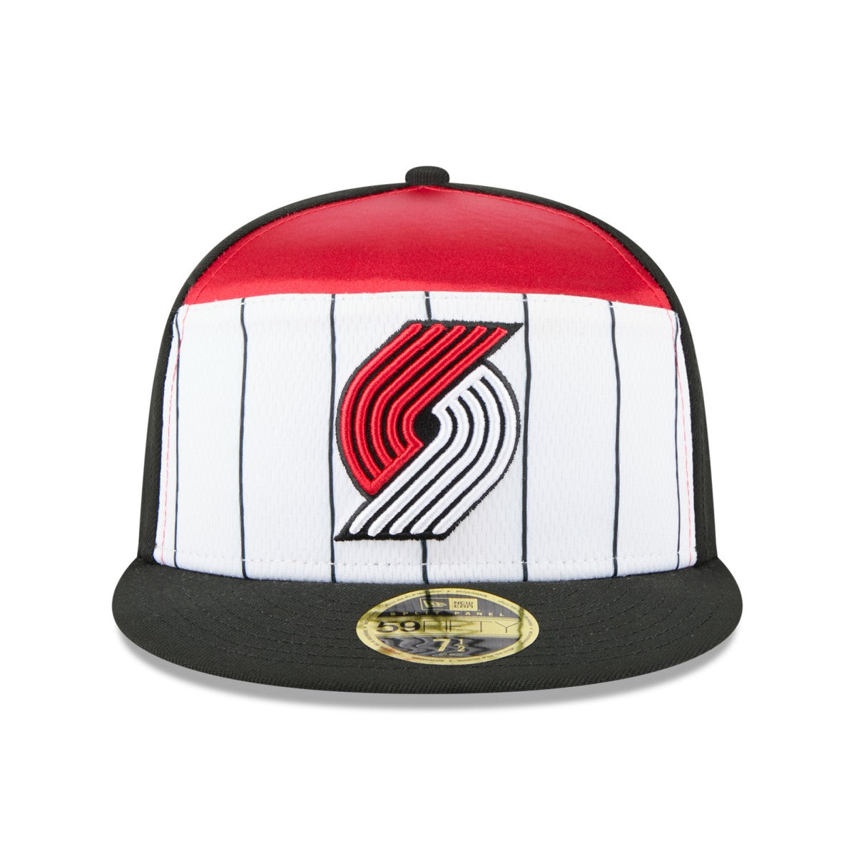 White/Black Portland Trail Blazers 2025 NBA Tip Off Split Panel 59FIFTY Fitted Hat | NBA