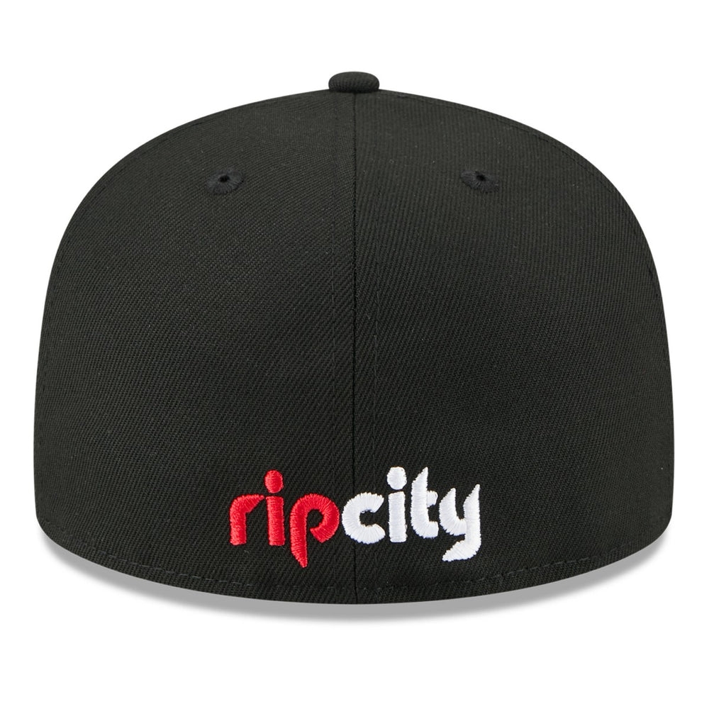 White/Black Portland Trail Blazers 2025 NBA Tip Off Split Panel 59FIFTY Fitted Hat | NBA