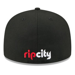 White/Black Portland Trail Blazers 2025 NBA Tip Off Split Panel 59FIFTY Fitted Hat | NBA