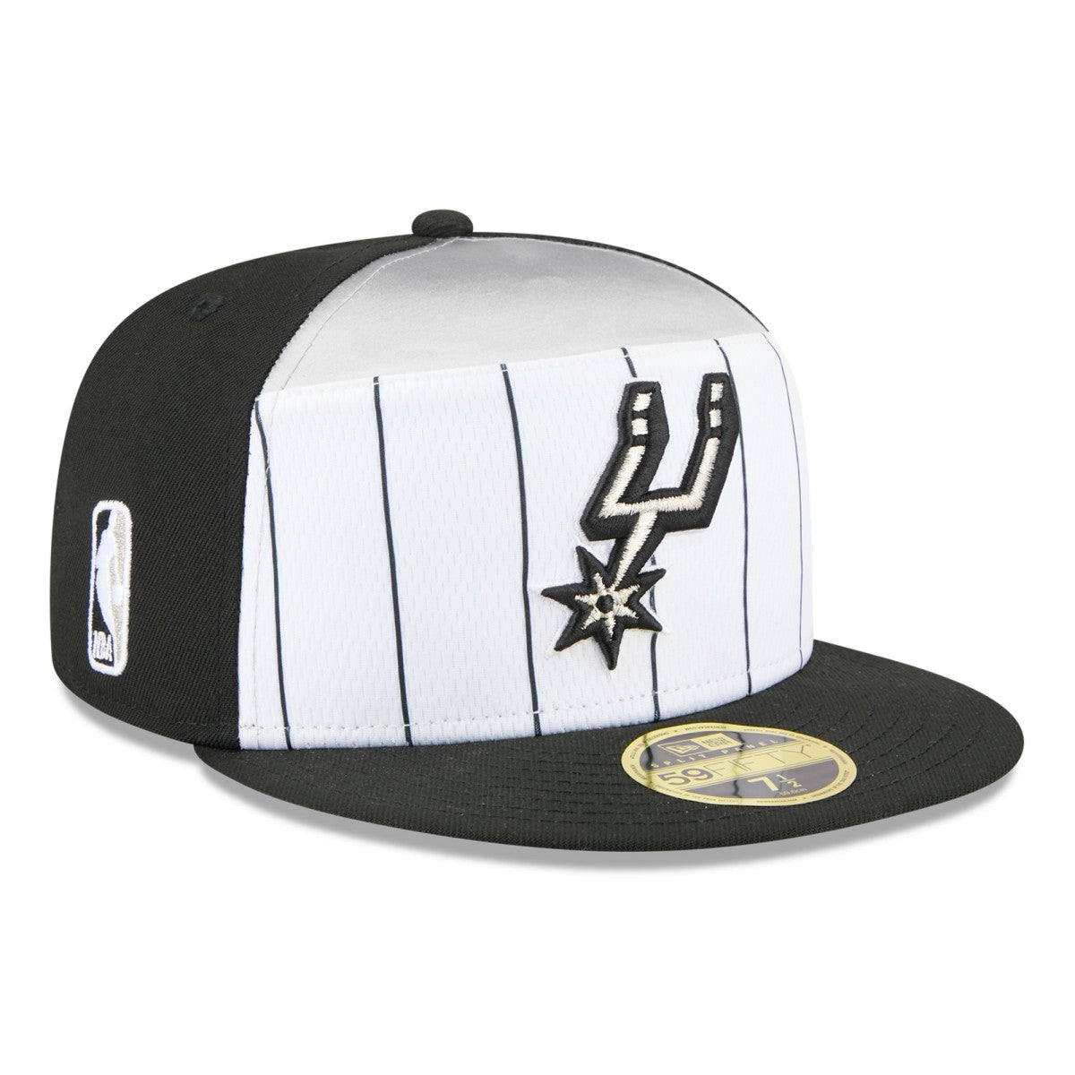 White/Black San Antonio Spurs 2025 NBA Tip Off Split Panel 59FIFTY Fitted Hat | NBA