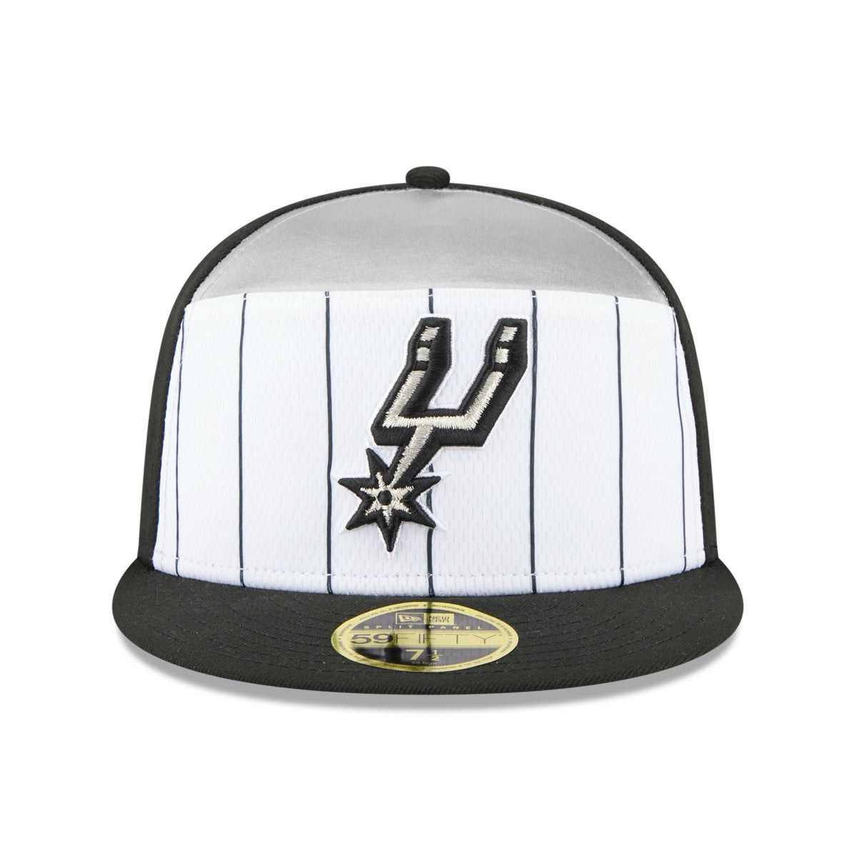 White/Black San Antonio Spurs 2025 NBA Tip Off Split Panel 59FIFTY Fitted Hat | NBA