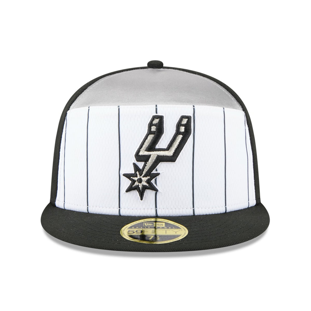 White/Black San Antonio Spurs 2025 NBA Tip Off Split Panel 59FIFTY Fitted Hat | NBA