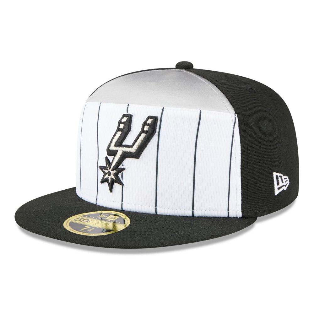 White/Black San Antonio Spurs 2025 NBA Tip Off Split Panel 59FIFTY Fitted Hat | NBA