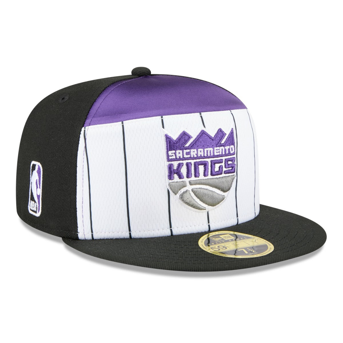 White/Black Sacramento Kings 2025 NBA Tip Off Split Panel 59FIFTY Fitted Hat | NBA