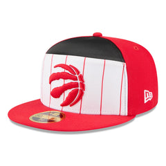 White/Red Toronto Raptors 2025 NBA Tip Off Split Panel 59FIFTY Fitted Hat | NBA
