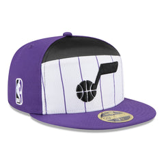 White/Purple Utah Jazz 2025 NBA Tip Off Split Panel 59FIFTY Fitted Hat | NBA