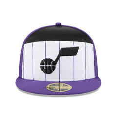White/Purple Utah Jazz 2025 NBA Tip Off Split Panel 59FIFTY Fitted Hat | NBA
