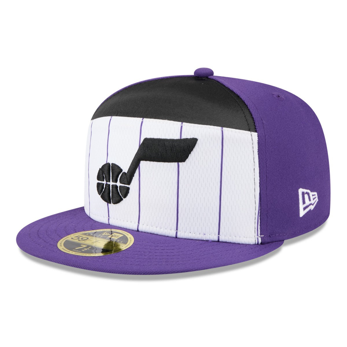 White/Purple Utah Jazz 2025 NBA Tip Off Split Panel 59FIFTY Fitted Hat | NBA