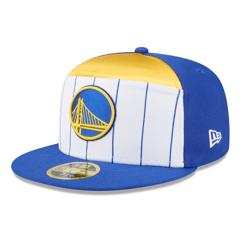 White/Royal Golden State Warriors 2025 NBA Tip Off Split Panel 59FIFTY Fitted Hat sale | NBA