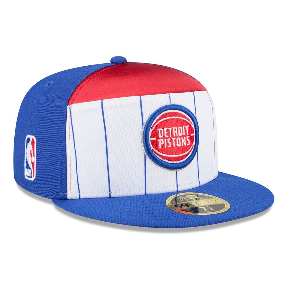 White/Blue Detroit Pistons 2025 NBA Tip Off Split Panel 59FIFTY Fitted Hat sale | NBA