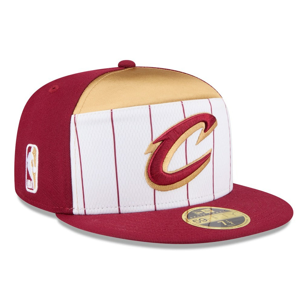 White/Wine Cleveland Cavaliers 2025 NBA Tip Off Split Panel 59FIFTY Fitted Hat sale | NBA