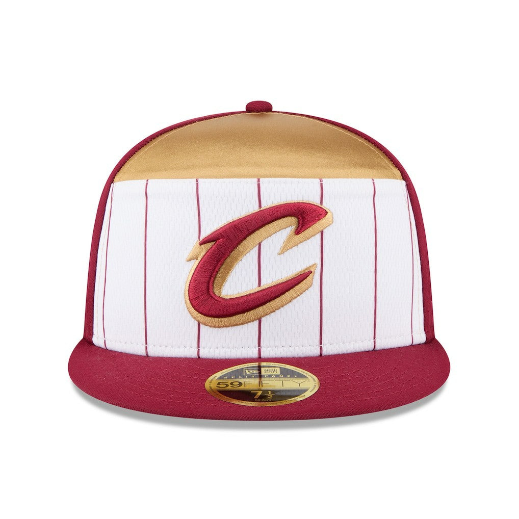 White/Wine Cleveland Cavaliers 2025 NBA Tip Off Split Panel 59FIFTY Fitted Hat sale | NBA