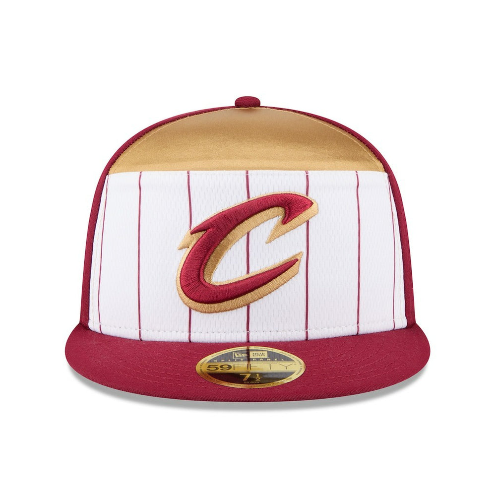 White/Wine Cleveland Cavaliers 2025 NBA Tip Off Split Panel 59FIFTY Fitted Hat sale | NBA