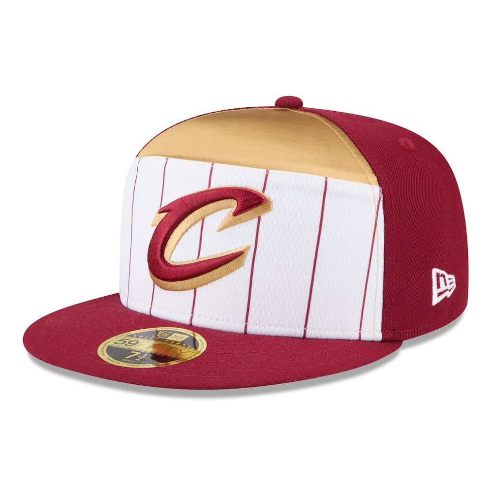 White/Wine Cleveland Cavaliers 2025 NBA Tip Off Split Panel 59FIFTY Fitted Hat sale | NBA