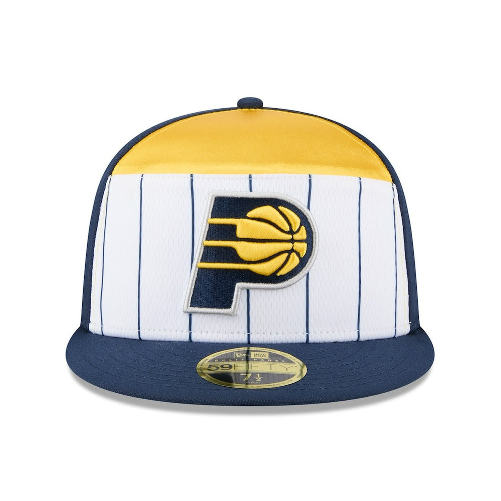 White/Navy Indiana Pacers 2025 NBA Tip Off Split Panel 59FIFTY Fitted Hat | NBA