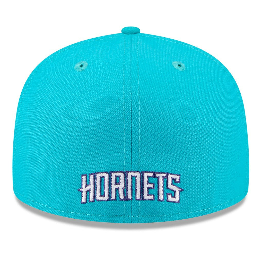 White/Teal Charlotte Hornets 2025 NBA Tip Off Split Panel 59FIFTY Fitted Hat | NBA