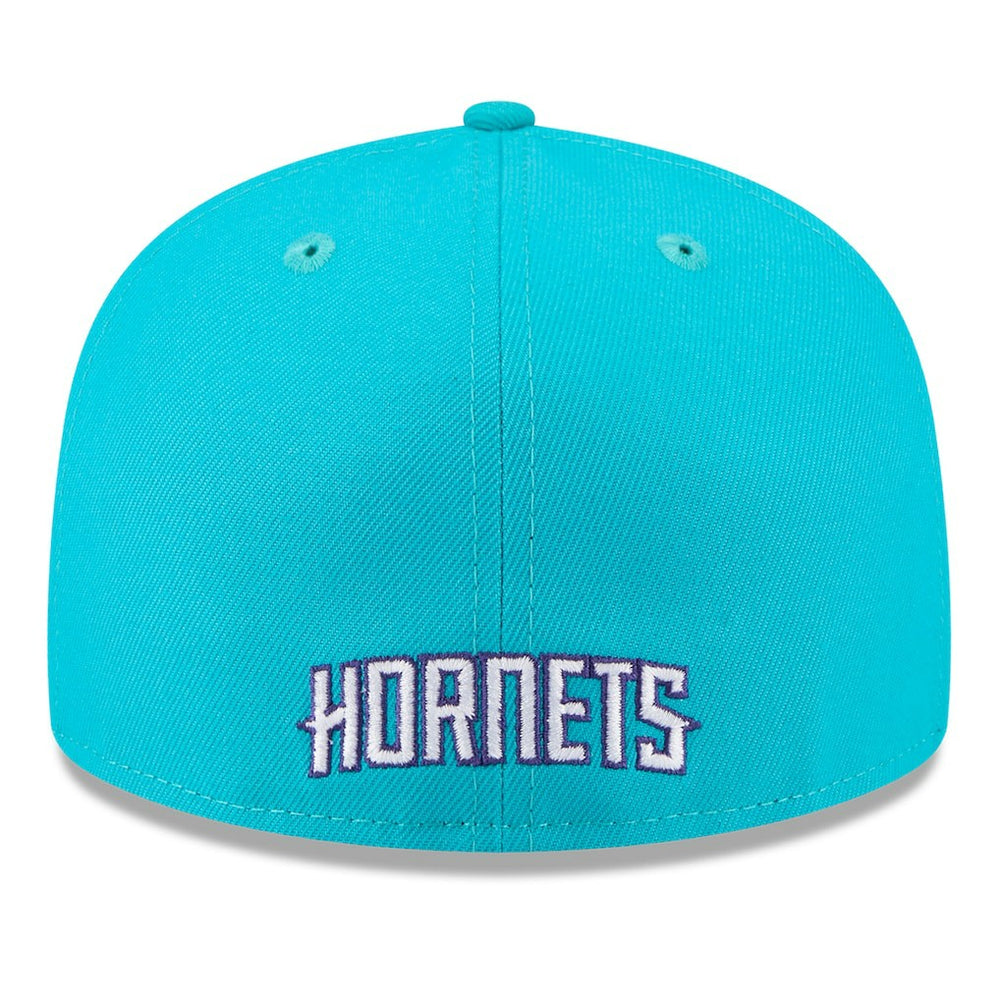 White/Teal Charlotte Hornets 2025 NBA Tip Off Split Panel 59FIFTY Fitted Hat | NBA