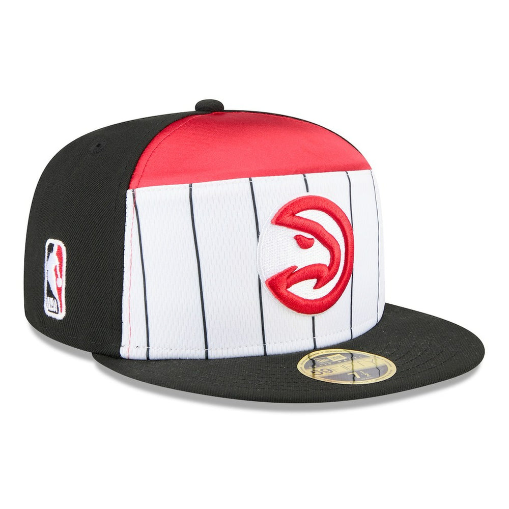White/Black Atlanta Hawks 2025 NBA Tip Off Split Panel 59FIFTY Fitted Hat | NBA