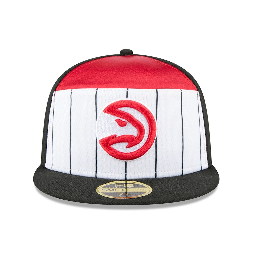 White/Black Atlanta Hawks 2025 NBA Tip Off Split Panel 59FIFTY Fitted Hat | NBA