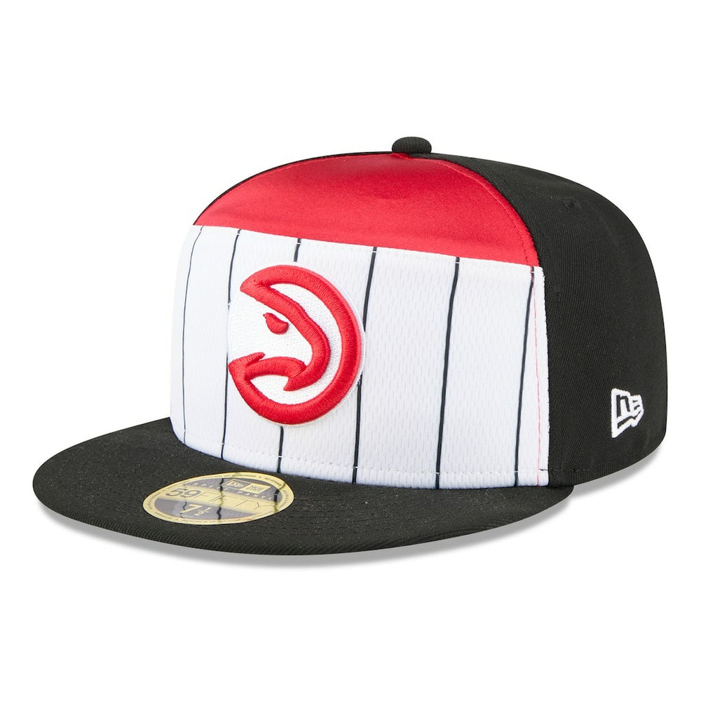 White/Black Atlanta Hawks 2025 NBA Tip Off Split Panel 59FIFTY Fitted Hat | NBA