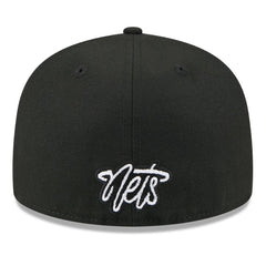 White/Black Brooklyn Nets 2025 NBA Tip Off Split Panel 59FIFTY Fitted Hat | NBA