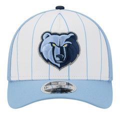 White/Light Blue Memphis Grizzlies 2025 NBA Tip Off M-Crown A-Frame 9FORTY Adjustable Hat | NBA