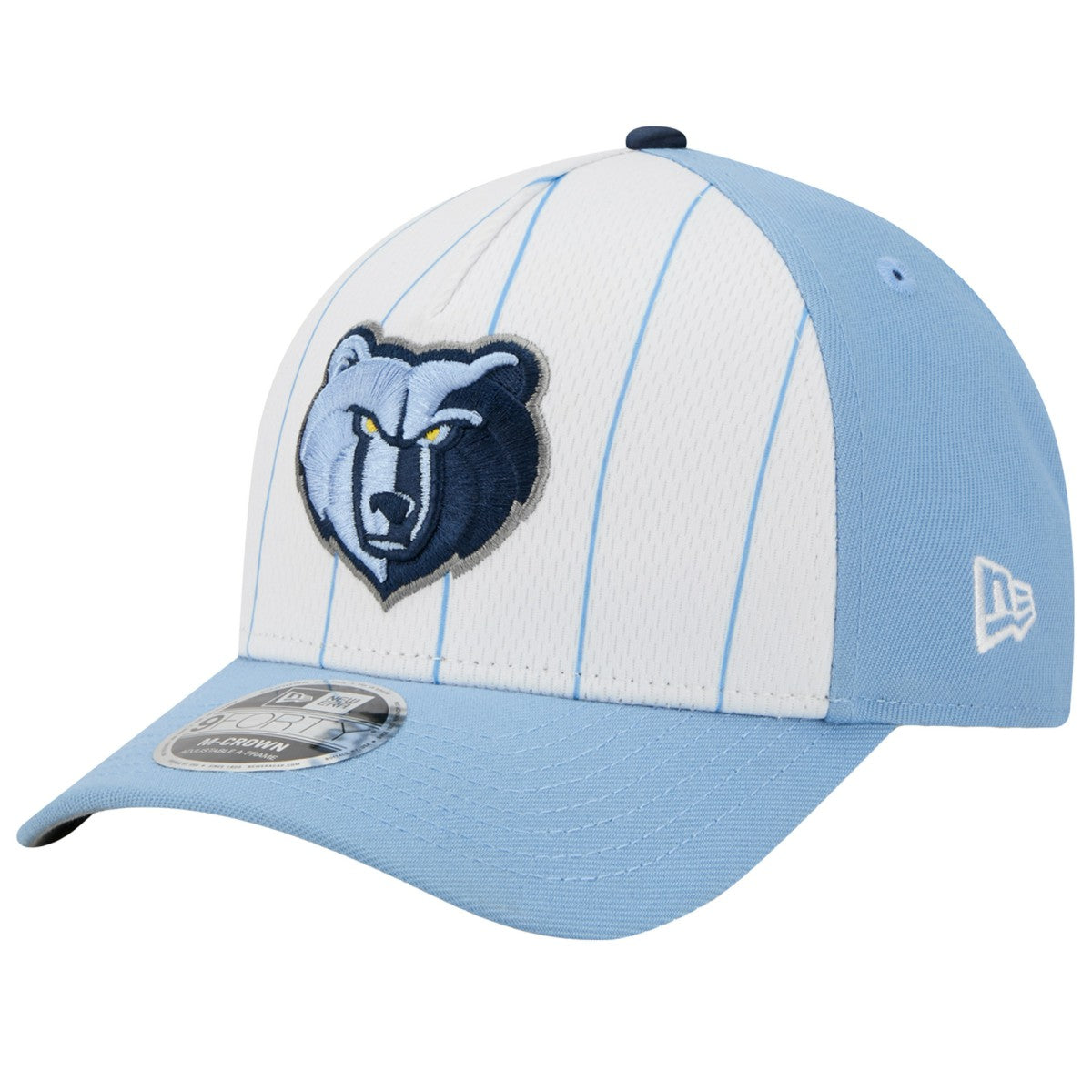 White/Light Blue Memphis Grizzlies 2025 NBA Tip Off M-Crown A-Frame 9FORTY Adjustable Hat | NBA