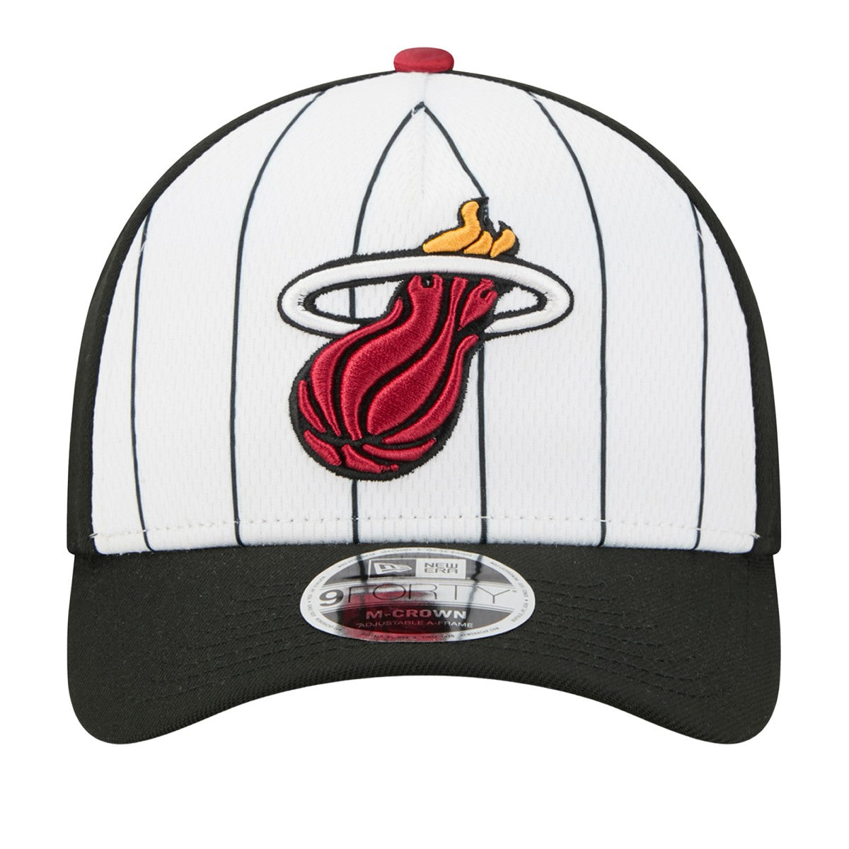 White/Black Miami Heat 2025 NBA Tip Off M-Crown A-Frame 9FORTY Adjustable Hat | NBA