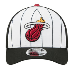 White/Black Miami Heat 2025 NBA Tip Off M-Crown A-Frame 9FORTY Adjustable Hat | NBA