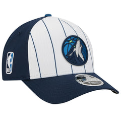 White/Navy Minnesota Timberwolves 2025 NBA Tip Off M-Crown A-Frame 9FORTY Adjustable Hat | NBA