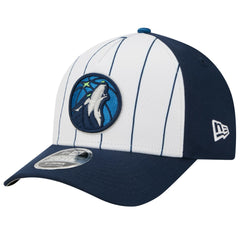 White/Navy Minnesota Timberwolves 2025 NBA Tip Off M-Crown A-Frame 9FORTY Adjustable Hat | NBA