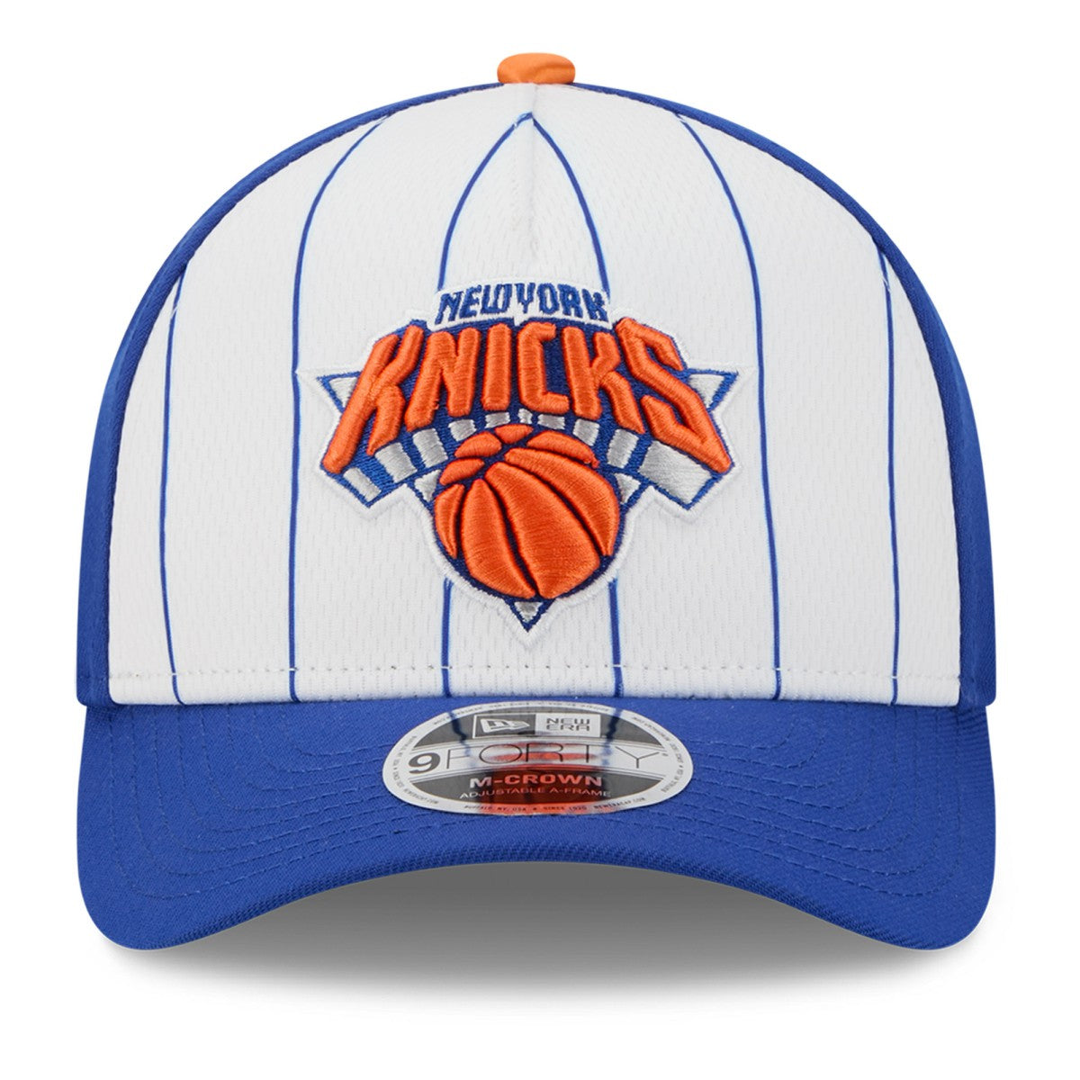 White/Blue New York Knicks 2025 NBA Tip Off M-Crown A-Frame 9FORTY Adjustable Hat | NBA