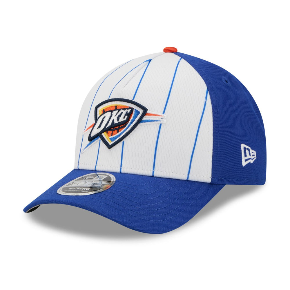 White/Blue Oklahoma City Thunder 2025 NBA Tip Off M-Crown A-Frame 9FORTY Adjustable Hat | NBA