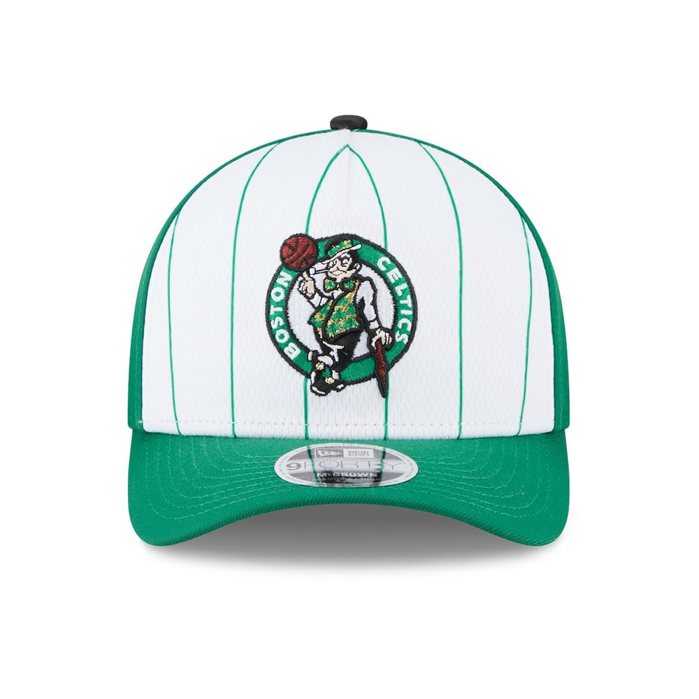 White/Kelly Green Boston Celtics 2025 NBA Tip Off M-Crown A-Frame 9FORTY Adjustable Hat | NBA
