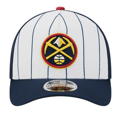 White/Navy Denver Nuggets 2025 NBA Tip Off M-Crown A-Frame 9FORTY Adjustable Hat sale | NBA