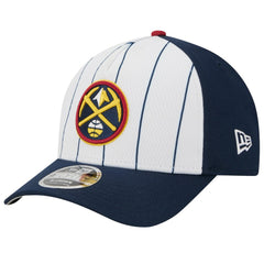 White/Navy Denver Nuggets 2025 NBA Tip Off M-Crown A-Frame 9FORTY Adjustable Hat sale | NBA