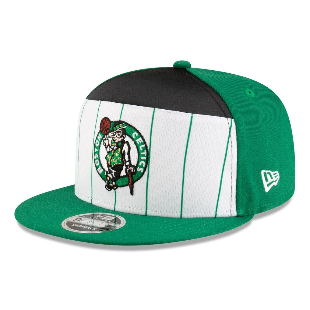 White/Kelly Green Boston Celtics 2025 NBA Tip Off Split Panel 9FIFTY Snapback Hat | NBA