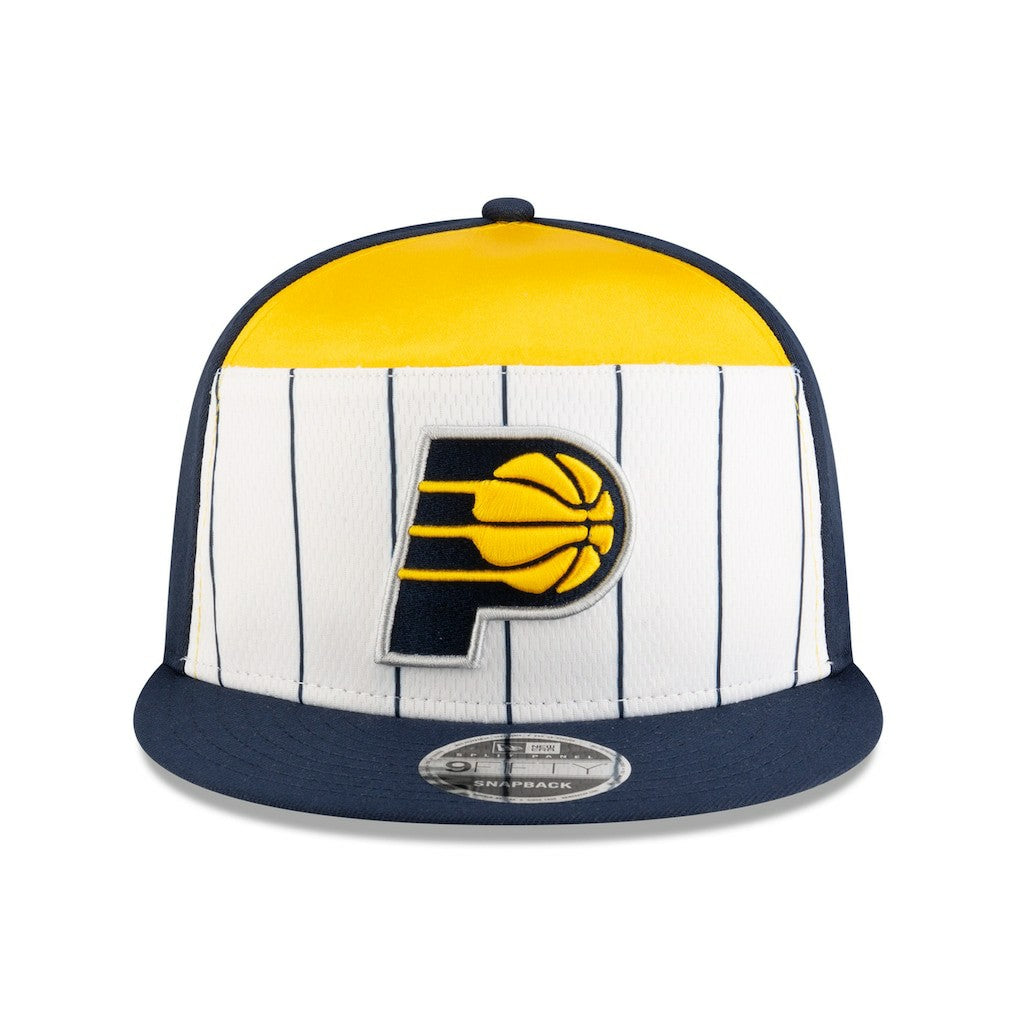 White/Navy Indiana Pacers 2025 NBA Tip Off Split Panel 9FIFTY Snapback Hat | NBA