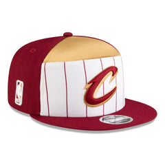 White/Wine Cleveland Cavaliers 2025 NBA Tip Off Split Panel 9FIFTY Snapback Hat sale | NBA